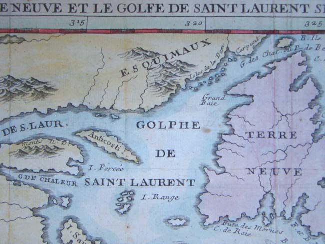 An early 18th century Map   depicting Newfoundland and the Gulf of St. Lawrence by J.F. Bernard and published in Amsterdam in 1715.